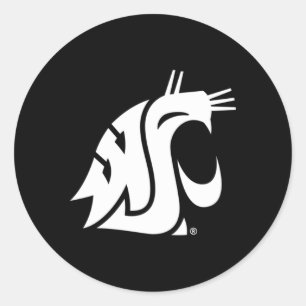 Symbol für Washington Staat Cougars Runder Aufkleber