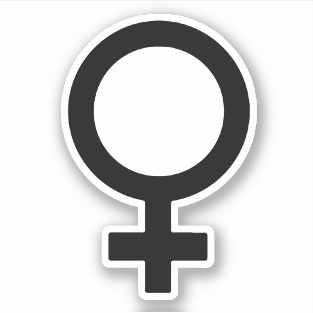 Symbol für weibliches Geschlecht Aufkleber (Vorderseite)