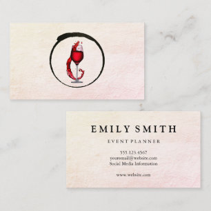 Symbol für Weinglas Visitenkarte