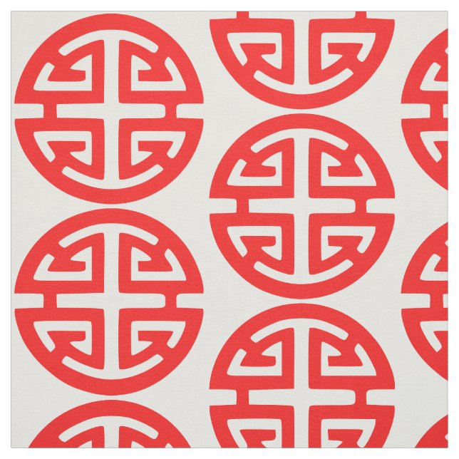 Symbol für Wohlstand in China Stoff (Muster)