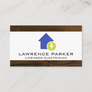 Symbol für Zuhause-Elektro-Logo Visitenkarte