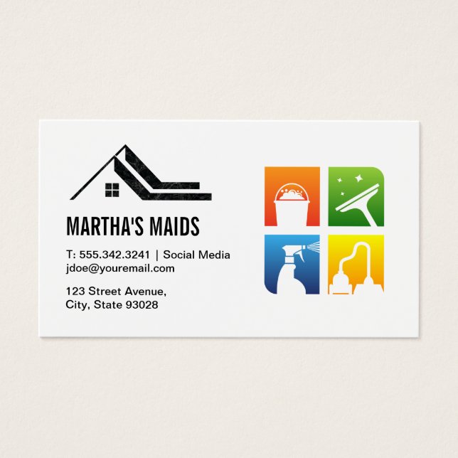 Symbol für Zuhause-Reinigungsdienste | HausLogo (Vorderseite)
