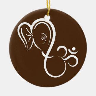 Symbol Ganesha Meditation Spirituelle Kalligrafie Keramik Ornament