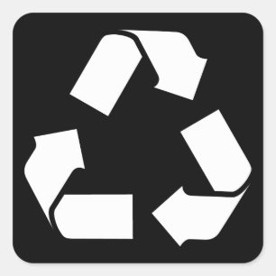 SYMBOL gerecycelt Quadratischer Aufkleber