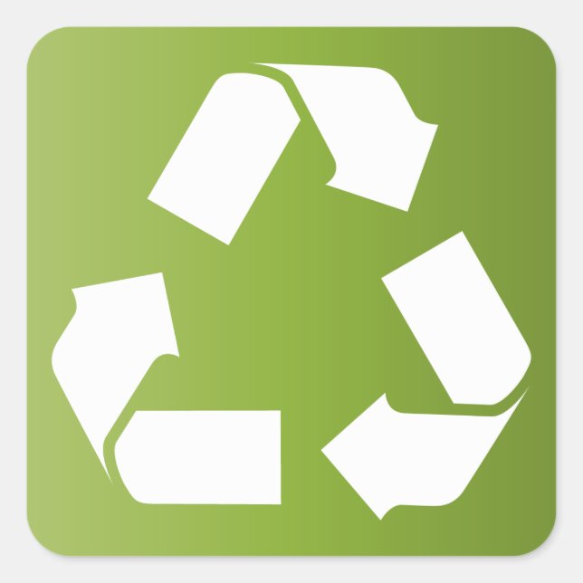 SYMBOL gerecycelt Quadratischer Aufkleber (Vorderseite)