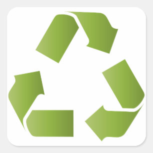 SYMBOL gerecycelt Quadratischer Aufkleber
