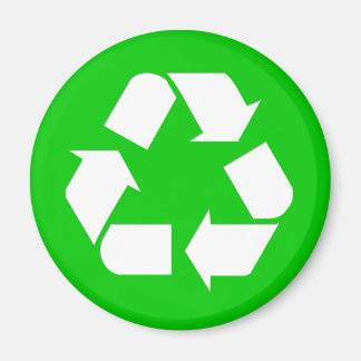 Symbol gerecycelt - Reduzieren, wiederverwenden, G Magnet