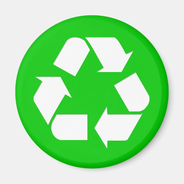 Symbol gerecycelt - Reduzieren, wiederverwenden, G Magnet (Vorne)