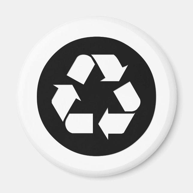 Symbol gerecycelt - Reduzieren, wiederverwenden, G Magnet (Vorne)