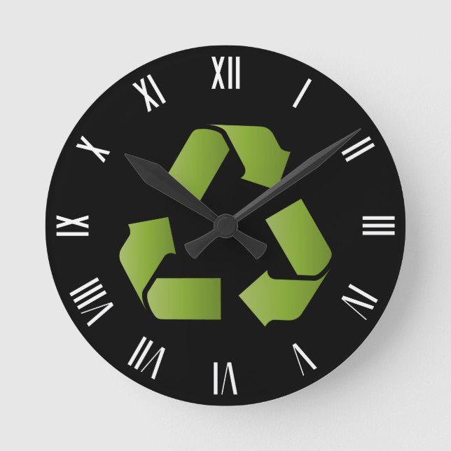 SYMBOL gerecycelt Runde Wanduhr (Vorderseite)