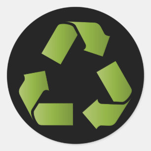 SYMBOL gerecycelt Runder Aufkleber