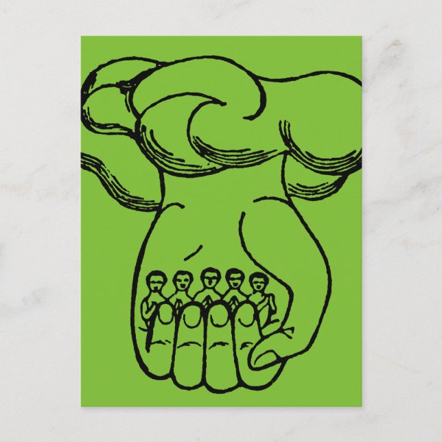 Symbol: Göttliche Hand Postkarte (Vorderseite)