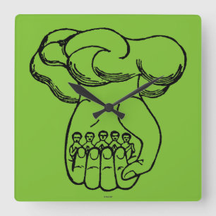 Symbol: Göttliche Hand Quadratische Wanduhr