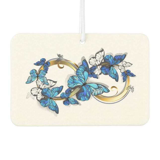 Symbol Infinity of Blue Morpho Butterflies Autolufterfrischer (Vorderseite)