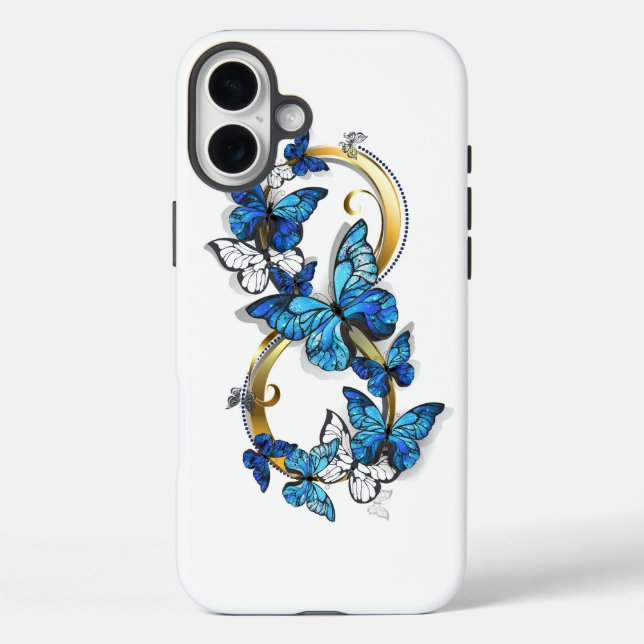 Symbol Infinity of Blue Morpho Butterflies Case-Mate iPhone Hülle (Rückseite)