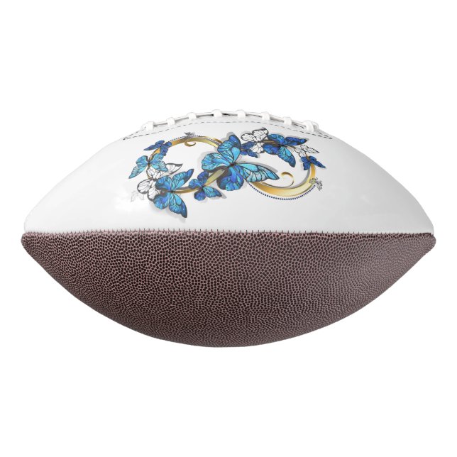 Symbol Infinity of Blue Morpho Butterflies Football (Gedreht 270)