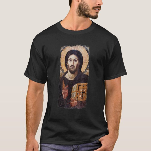 Symbol Jesu Christi Pantokrator Berg Sinai T-Shirt (Vorderseite)