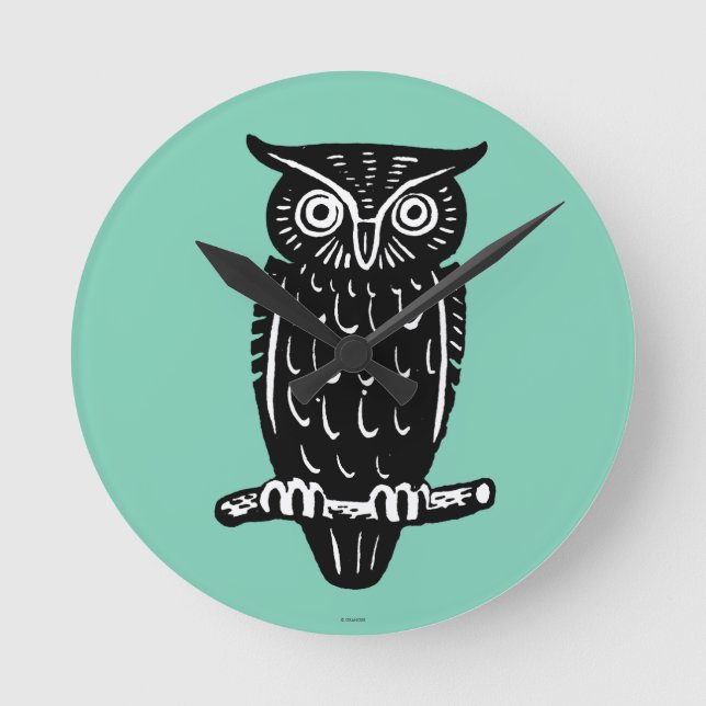 Symbol: Klugheit Runde Wanduhr (Vorderseite)