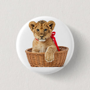 Symbol: Löwenwürfel in einem Korb Button