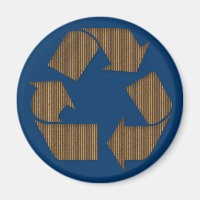 Symbol-Magnet auf der Karte Gerecycelt