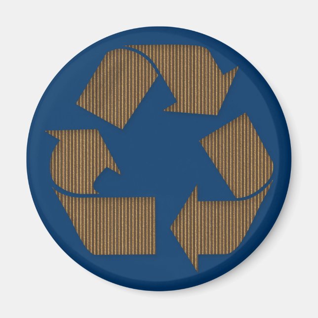 Symbol-Magnet auf der Karte Gerecycelt Magnet (Vorne)