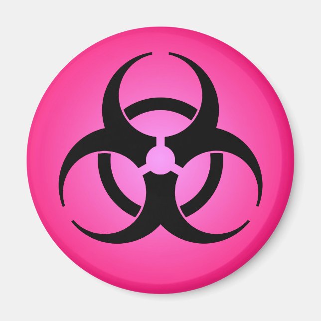 Symbol-Magnet der rosa Biogefährdung Magnet (Vorne)