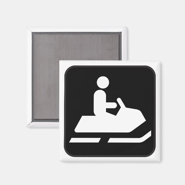 Symbol-Magnet Snowmobiling Magnet (Vorderseite/Rückseite)