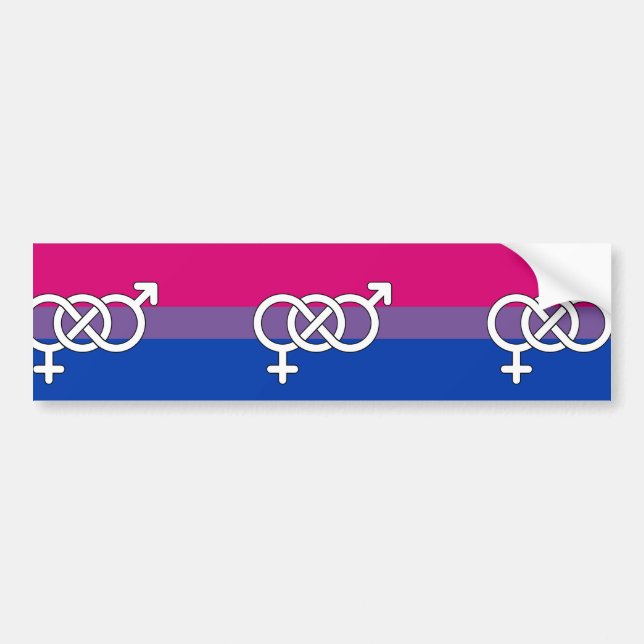 Symbol-Markierung für Bisexual Autoaufkleber (Vorne)