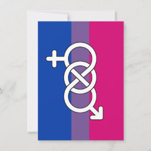 Symbol-Markierung für Bisexual Feiertagskarte