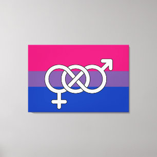 Symbol-Markierung für Bisexual Leinwanddruck