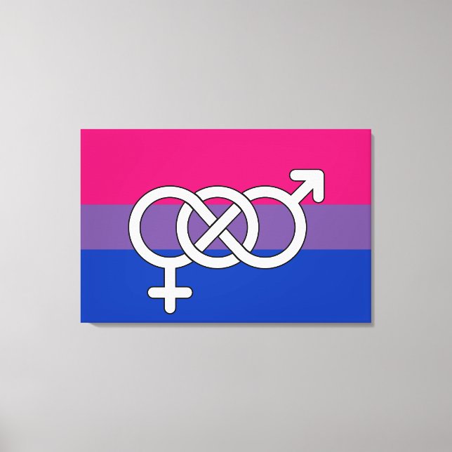 Symbol-Markierung für Bisexual Leinwanddruck (Vorderseite)
