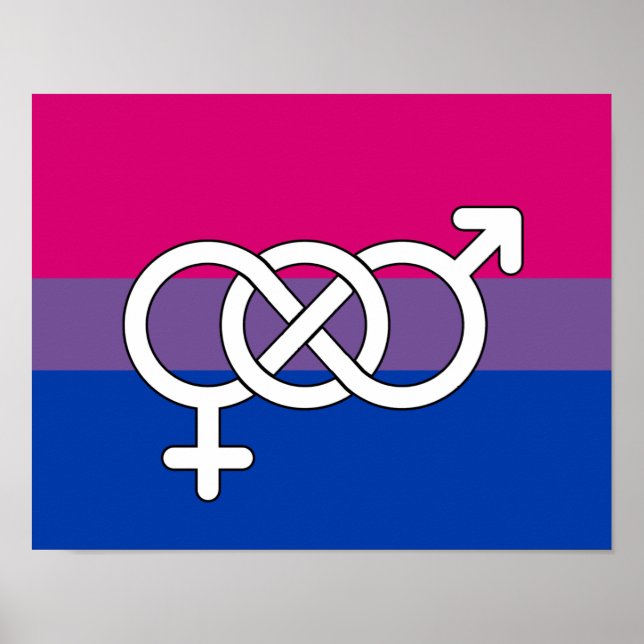 Symbol-Markierung für Bisexual Poster (Vorne)