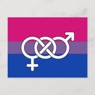 Symbol-Markierung für Bisexual Postkarte