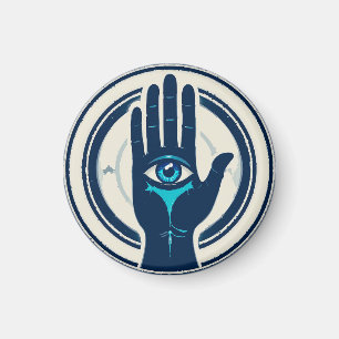 Symbol mit mittlerem Auge Magnet