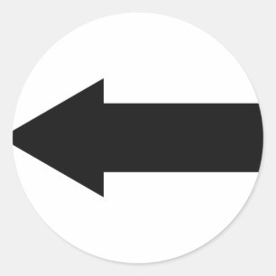 Symbol mit schwarzem Pfeil verlassen Runder Aufkleber