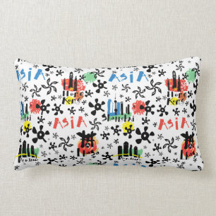 Symbol-Muster Asiens   Lendenkissen