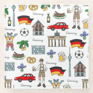 Symbol-Muster Deutschlands | Glasuntersetzer
