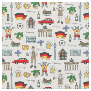 Symbol-Muster Deutschlands   Stoff