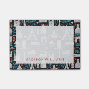 Symbol-Muster Frankreichs   Post-it Klebezettel