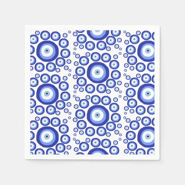 Symbol-Muster für griechisches Auge Viel Glück Serviette (Vorderseite)