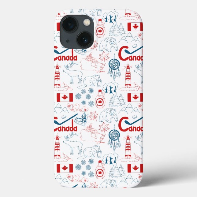 Symbol-Muster Kanadas | Case-Mate iPhone Hülle (Rückseite)