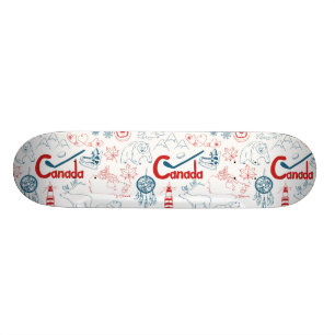 Symbol-Muster Kanadas Skateboard