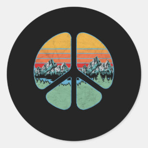 Symbol-Natur des Außenfriedens Runder Aufkleber