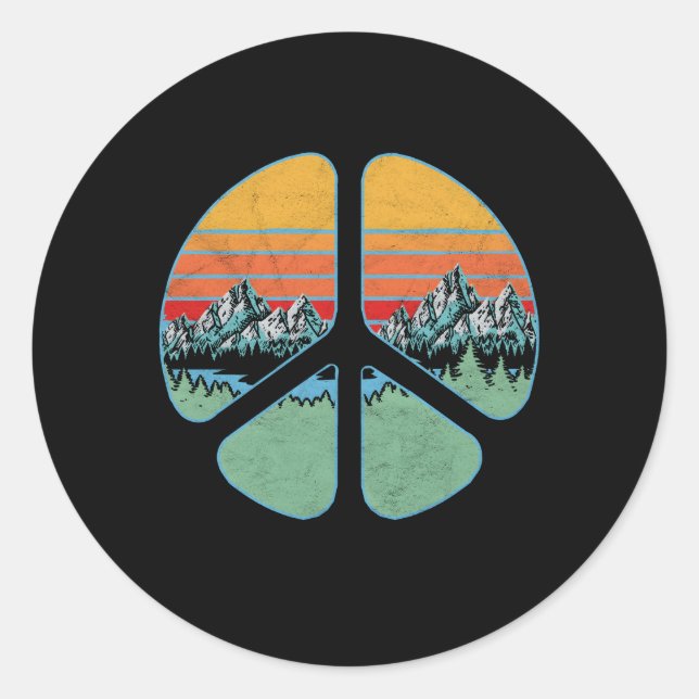 Symbol-Natur des Außenfriedens Runder Aufkleber (Vorderseite)