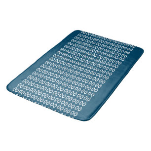 Symbol "Ozean blau und weiß" Badematte