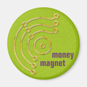 Symbol RUNA / GOLD, Geld, Magnet, grün Magnet
