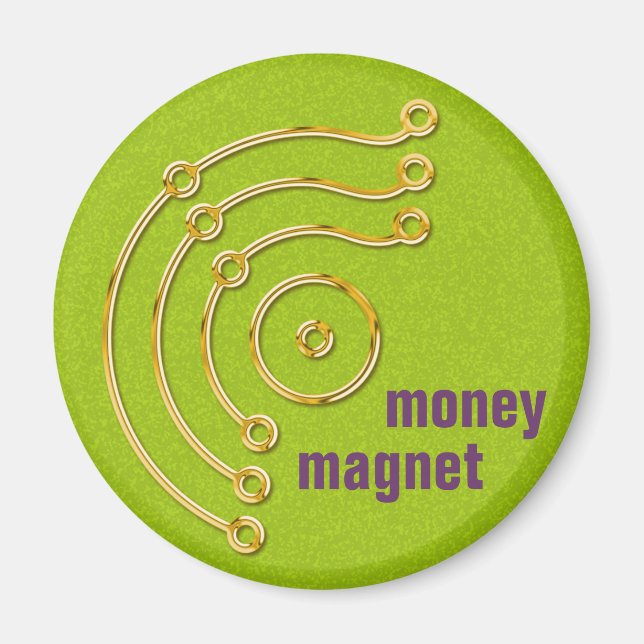 Symbol RUNA / GOLD, Geld, Magnet, grün Magnet (Vorne)