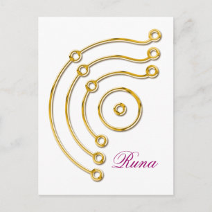 Symbol RUNA / GOLD, Runa Postkarte