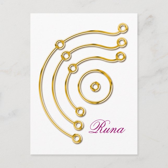 Symbol RUNA / GOLD, Runa Postkarte (Vorderseite)