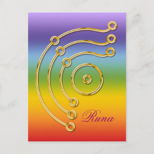 Symbol RUNA / GOLD, Runa Postkarte
